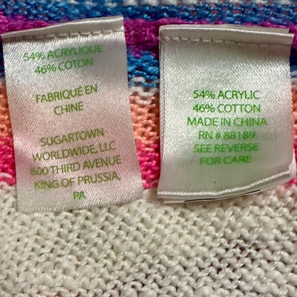 Lilly Pulitzer Rozalia Striped Cotton Beach Sweater Side Tassel-Embellished EUC - Picture 12 of 16